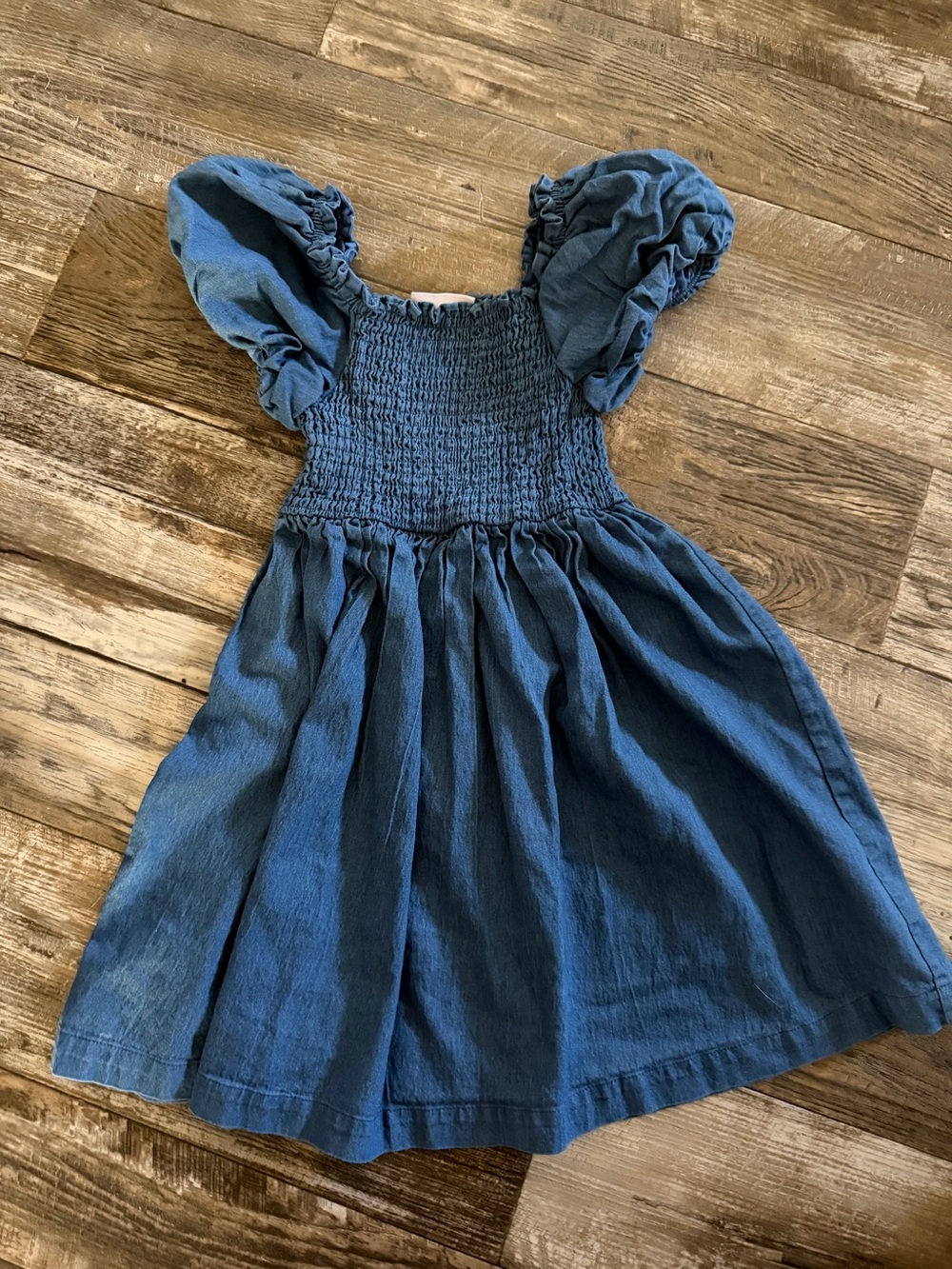 Bonnie Jean Blue Smocked Puff-Sleeve Dress